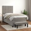 vidaXL Sommier &agrave; lattes de lit et matelas Gris clair 100x200cm Velours
