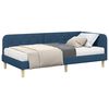 vidaXL Cadre de lit d'angle avec matelas Bleu 100 x 200 cm tissu