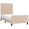 vidaXL Cadre de lit sans matelas cappuccino 90x200 cm similicuir