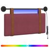 vidaXL T&ecirc;te de lit suspendue Avec lumi&egrave;re LED Bordeaux PU antique