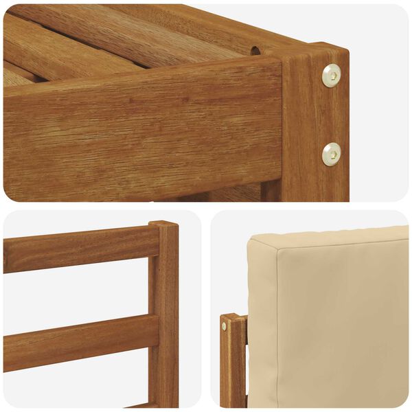 vidaXL Ensembles de canap&eacute;s avec coussin 9 pcs Naturel et Beige