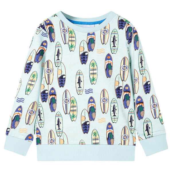 Sweatshirt pour enfants m&eacute;lange bleu p&acirc;le 92