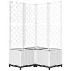 vidaXL Jardini&egrave;re avec treillis Blanc 80x80x136 cm PP