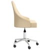vidaXL Chaises pivotantes &agrave; manger lot de 4 Cr&egrave;me Tissu