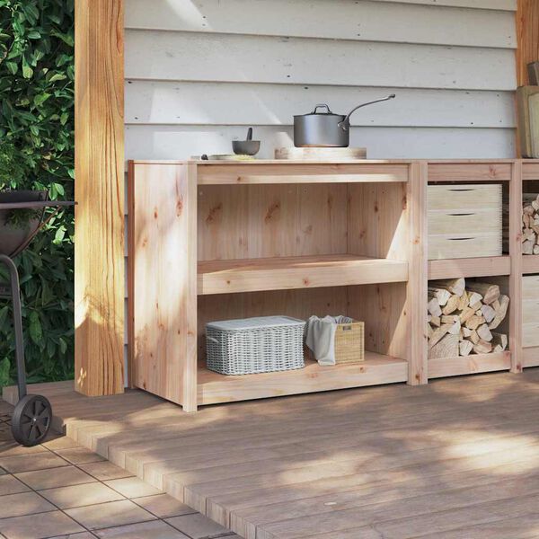 vidaXL Armoire de cuisine Ch&ecirc;ne brun 106 x 55 x 92 cm Pin massif