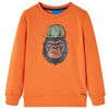 Sweatshirt pour enfants orange fonc&eacute; 116