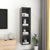vidaXL Meuble TV mural Gris 37x37x142,5 cm Bois d&rsquo;ing&eacute;nierie