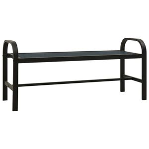 vidaXL Banc de jardin 124,5 cm acier et WPC noir