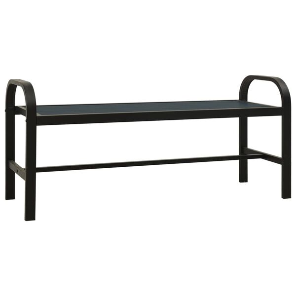 vidaXL Banc de jardin 124,5 cm acier et WPC noir