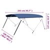 vidaXL Auvent bimini &agrave; 4 arceaux Bleu marine 243x(230-244)x137 cm