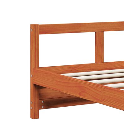 vidaXL Lit de jour avec matelas cire marron 90x190 cm bois pin massif