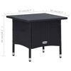 vidaXL Salon de jardin 3 pcs avec coussins R&eacute;sine tress&eacute;e Noir