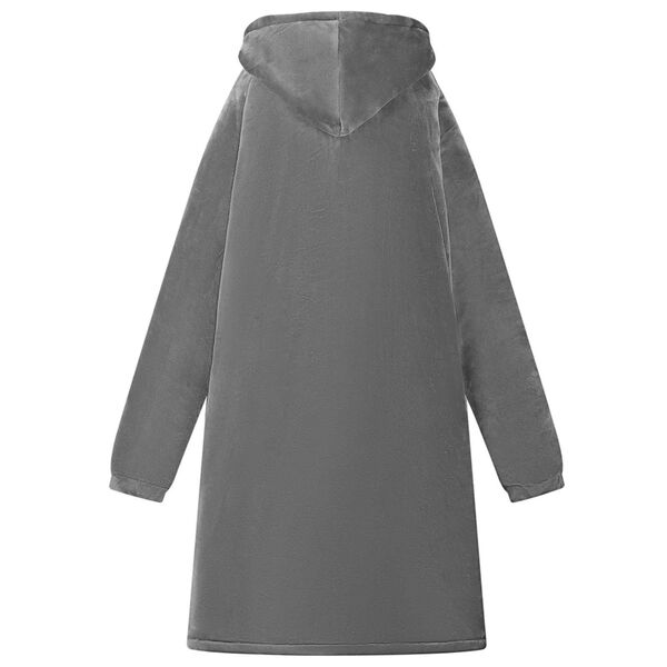 vidaXL Sweat &agrave; capuche couverture Gris fonc&eacute; M Polaire et flanelle