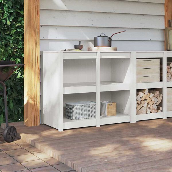 vidaXL Armoire de cuisine Blanc chaud 106 x 55 x 92 cm Pin massif