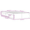 vidaXL Cadre de lit sans matelas noir 120x190 cm