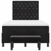 vidaXL Lit &agrave; ressorts avec matelas Noir 120 x 200 cm Velours