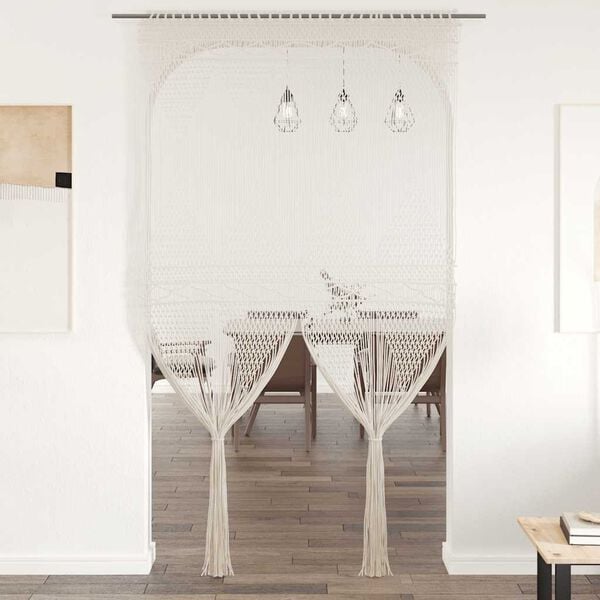 vidaXL Rideau en macram&eacute; 140x240 cm Coton