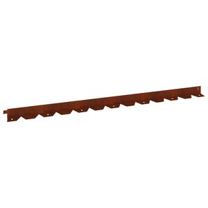 vidaXL Bordure de Pelouse 10 pc 102 x 4 x 4 cm Acier Rouill&eacute;