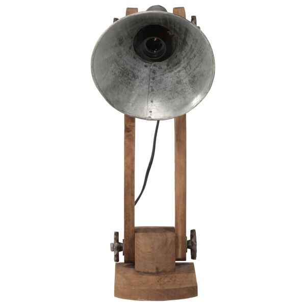 vidaXL Lampe de bureau 25 W argent vintage 23x13x52 cm E27
