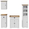 vidaXL Meubles de salle de bain 4 pcs BODO blanc bois de pin massif