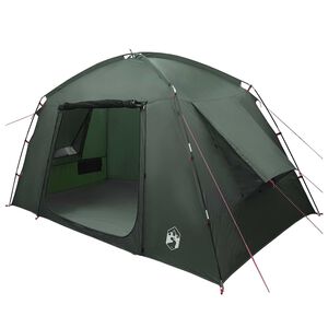 vidaXL Tente Cabane avec toit Vert arm&eacute;e 300 x 210 x 156 cm Polyester