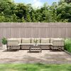 vidaXL Salon de jardin 8 pcs avec coussins anthracite résine tressée
