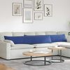 vidaXL Coussins de canap&eacute; 2 pcs Bleu police 200 x 40 cm