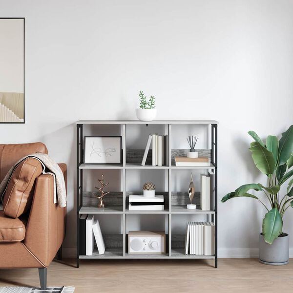 vidaXL &Eacute;tag&egrave;re Gris Sonoma 102 x 32 x 104,5 cm Bois d'ing&eacute;nierie