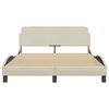 vidaXL Cadre de lit Dover cr&egrave;me 120x200 cm tissu