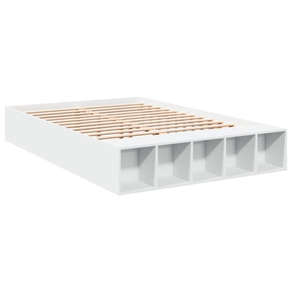 vidaXL Cadre de lit sans matelas blanc 140x190 cm
