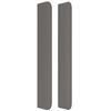vidaXL T&ecirc;te de lit avec oreilles Gris 83x16x118/128 cm Similicuir