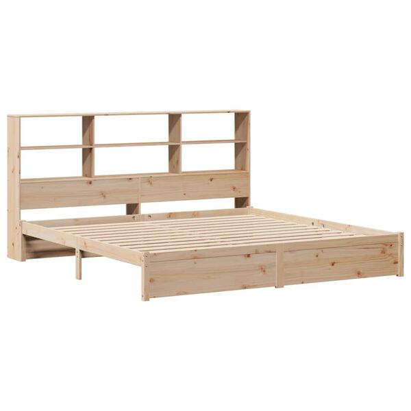 vidaXL Lit biblioth&egrave;que sans matelas 180x200 cm bois massif de pin