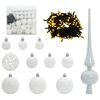 vidaXL Sapin de No&euml;l artificiel avec 300 LED Blanc 240 cm PVC et Acier