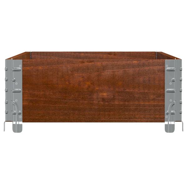 vidaXL Collier de palette marron 100x50 cm bois de pin solide