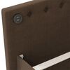 vidaXL Lit avec &eacute;clairage USB Marron fonc&eacute; Tissu 90x200 cm