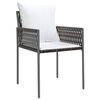 vidaXL Ensemble de salle &agrave; manger pour jardin 5 pcs Marron et Noir