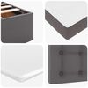 VidaXL Cadre de lit ottoman avec matelas gris 140x200 cm similicuir