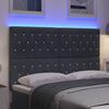 vidaXL T&ecirc;te de lit LED avec t&ecirc;te de lit Gris fonc&eacute; 144 cm Polyester