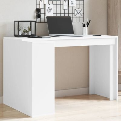 vidaXL Bureau blanc 123,5x73,5x75 cm bois d'ingénierie