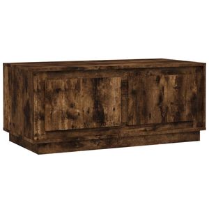 vidaXL Table basse ch&ecirc;ne fum&eacute; 102x50x44 cm bois d'ing&eacute;nierie