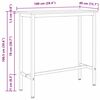vidaXL table Ch&ecirc;ne artisanal 100 x 40 x 100,5 cm