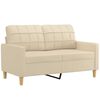 vidaXL Canap&eacute; &agrave; 2 places Cr&egrave;me 120 cm Tissu