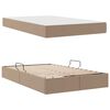 vidaXL Lit avec rangement et matelas 2 pcs Cappuccino Cuir