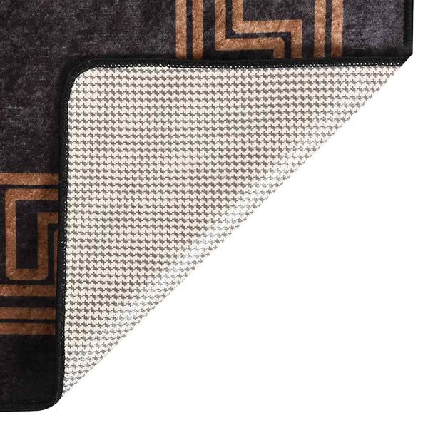 vidaXL Tapis lavable 120x180 cm noir et dor&eacute;