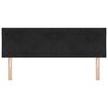 vidaXL T&ecirc;te de lit avec t&ecirc;te de lit Noir 144 cm Velours