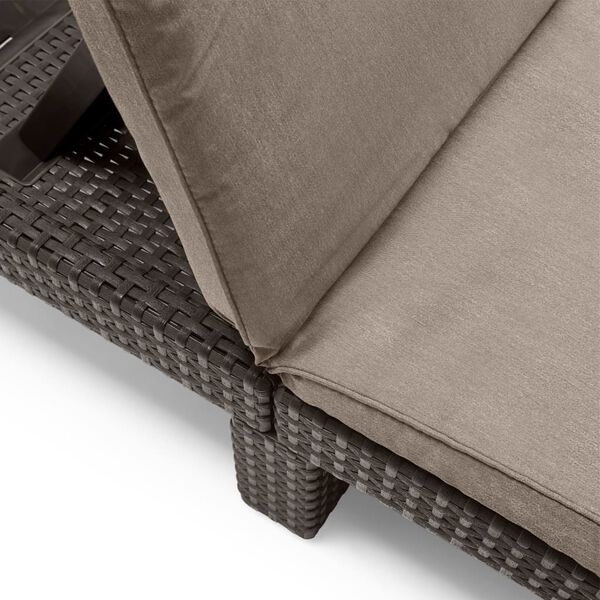 Keter Chaise longue avec coussin Daytona Marron