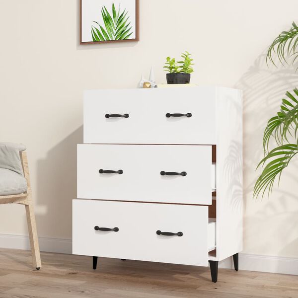 vidaXL Buffet blanc 69,5x34x90 cm bois d'ing&eacute;nierie