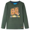 T-shirt enfant manches longues vert fonc&eacute; 92