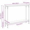 vidaXL Table console Ch&ecirc;ne noir 100 x 22,5 x 75 cm Bois d'ing&eacute;nierie