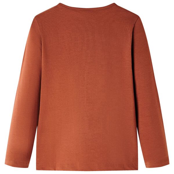 T-shirt enfants &agrave; manches longues cognac 116